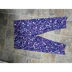 Fabletics Women's Purple Patterned Leggings Size 2X
